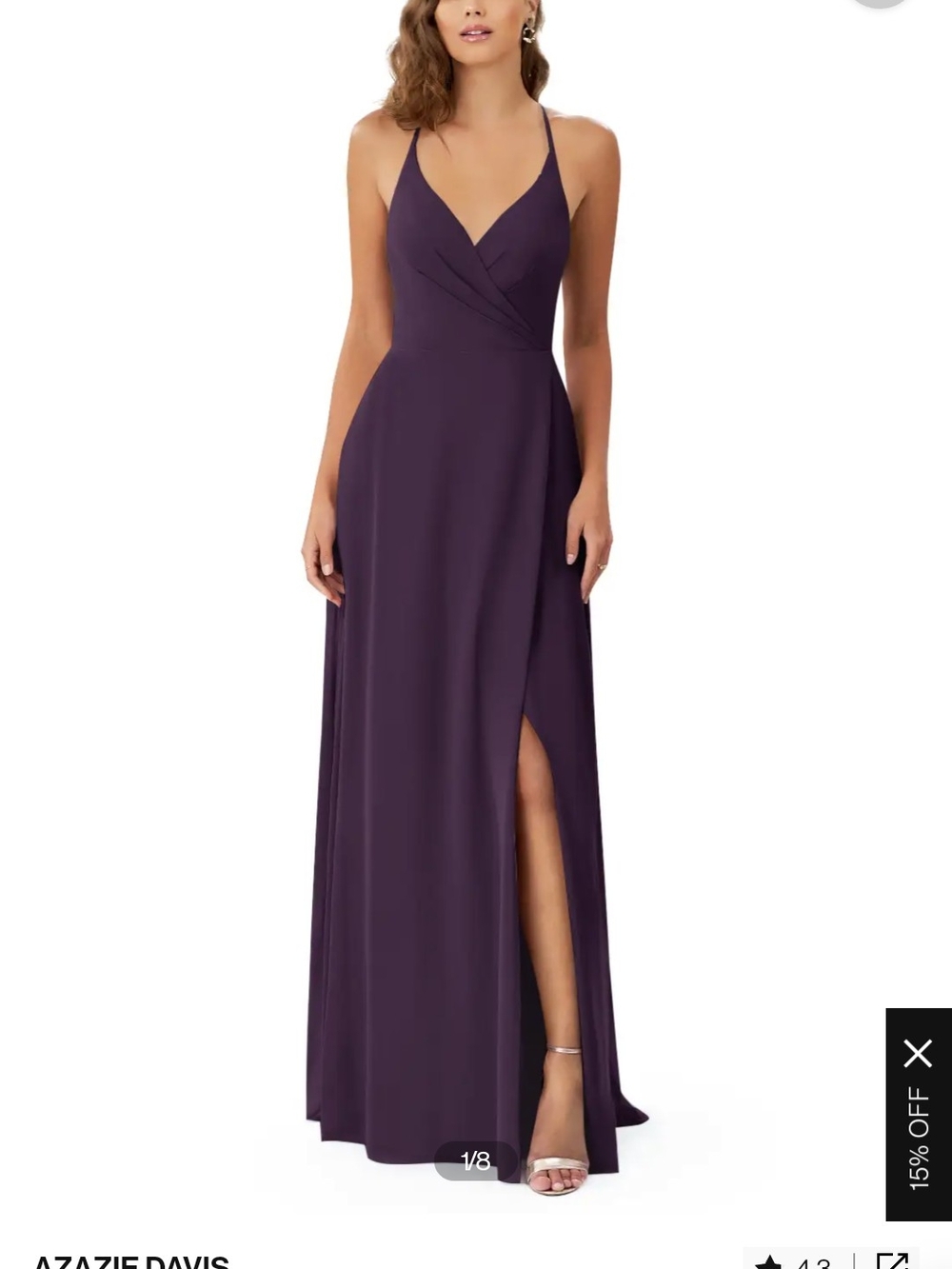 Azazie Davis - Plum Chiffon Size A2